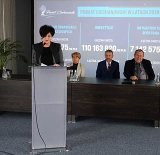 Konferencja prasowa z udziałem władz Powiatu Ciechanowskiego